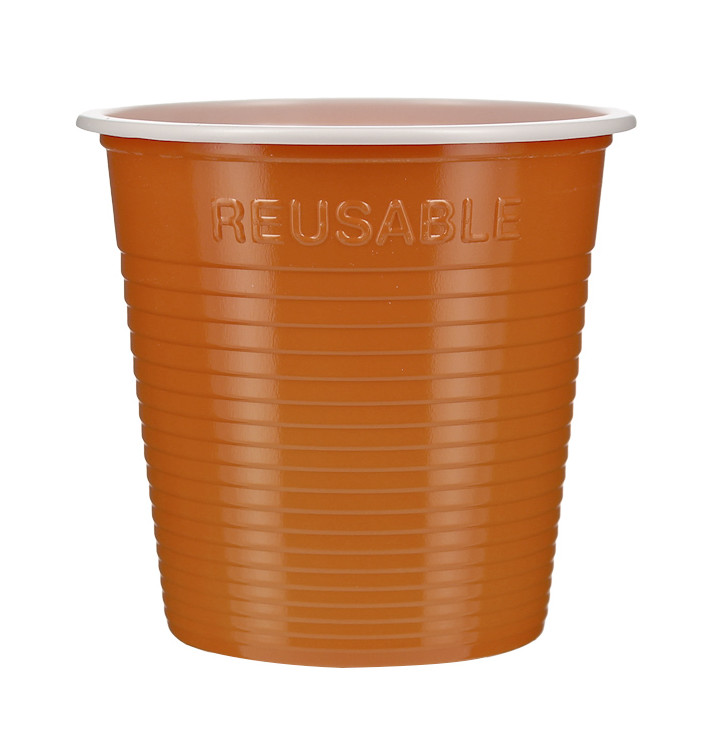 Gobelet Économique Réutilisable PS Bicolore Orange 160ml (30 Utés) Gobelet Économique Réutilisable PS Bicolore Orange 160ml (30 Utés)