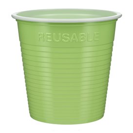 Gobelet Économique Réutilisable PS Bicolore Vert Citron 230ml (420 Utés)