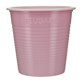 Gobelet Économique Réutilisable PS Bicolore Rose 230ml (30 Unités)