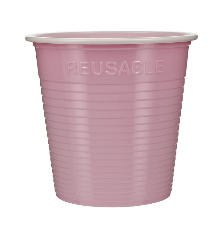 Herbruikbare Economy Beker PS Tweekleurig roze 230ml (30 stuks) Herbruikbare Economy Beker PS Tweekleurig roze 230ml (30 stuks)