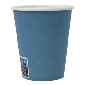 Gobelet en Carton sans Plastique 9 Oz/250ml "Colors" Bleu Ø8,0cm (20 Utés)