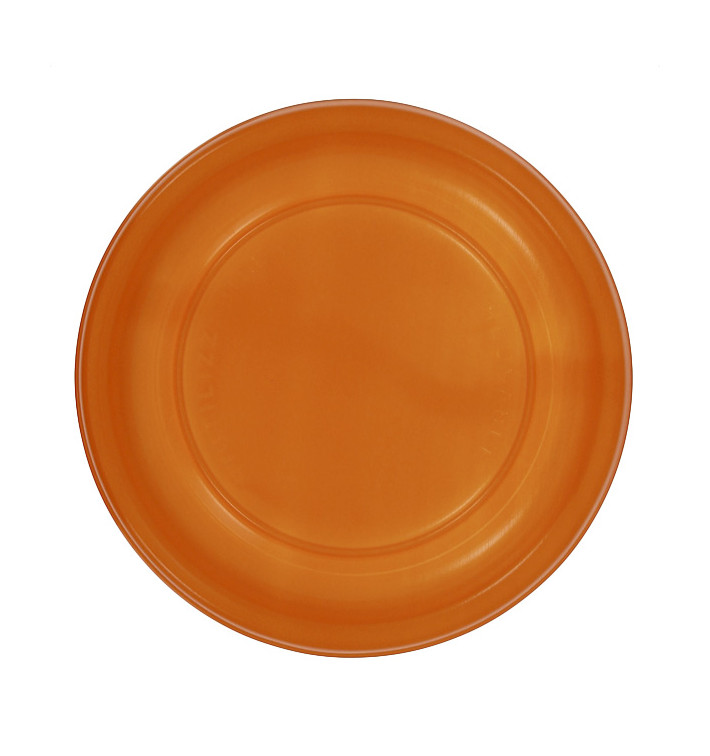Herbruikbare Bord Economische PS Oranje Ø17cm (300 stuks) Herbruikbare Bord Economische PS Oranje Ø17cm (300 stuks)