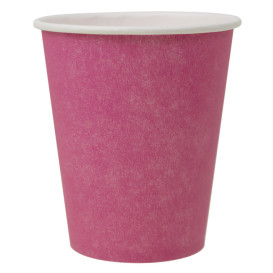 Plastic-Vrije Papieren Beker 9 Oz/250ml "Colors" Roze Ø8,0cm (20 stuks)