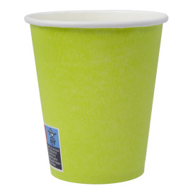 Plastic-Vrije Papieren Beker 9 Oz/250ml "Colors" Groen Ø8,0cm (20 stuks)