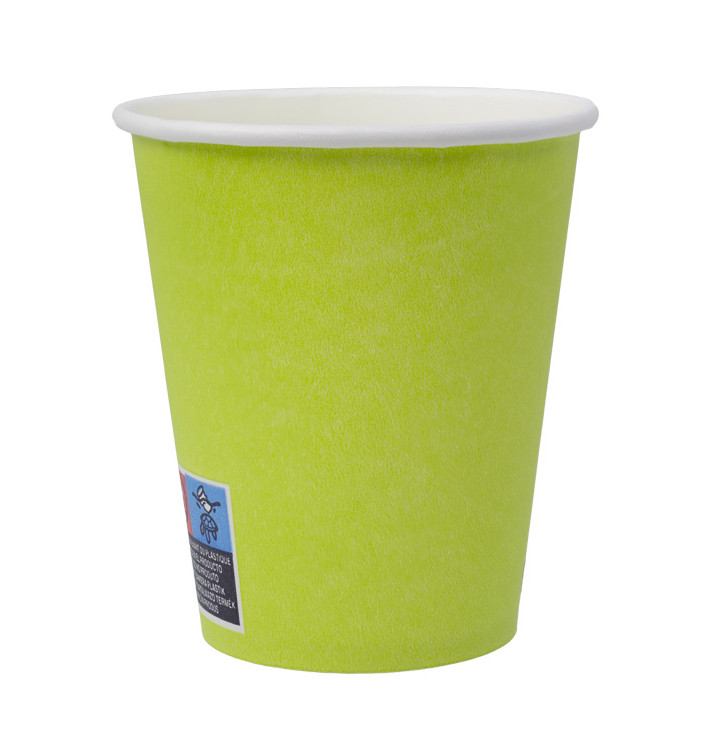 Gobelet en Carton sans Plastique 9 Oz/250ml "Colors" Vert Ø8,0cm (20 Utés) Gobelet en Carton sans Plastique 9 Oz/250ml "Colors" Vert Ø8,0cm (20 Utés)