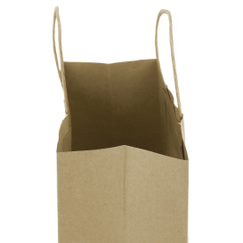 Sac en papier avec Anses Kraft 100g/m² 25+11x31cm (200 Utés)