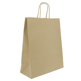 Sac en papier avec Anses Kraft 100g/m² 25+11x31cm (200 Utés)