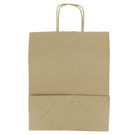 Sac en papier avec Anses Kraft 100g/m² 25+11x31cm (200 Utés)