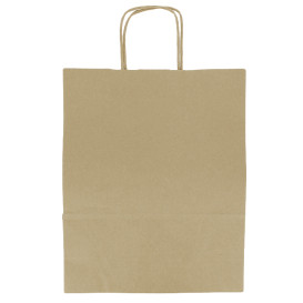 Sac en papier avec Anses Kraft 100g/m² 25+11x31cm (200 Utés)