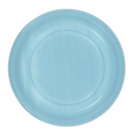 Assiette Plate Réutilisable Economique PS Bleu Clair Ø17cm (300 Utés)