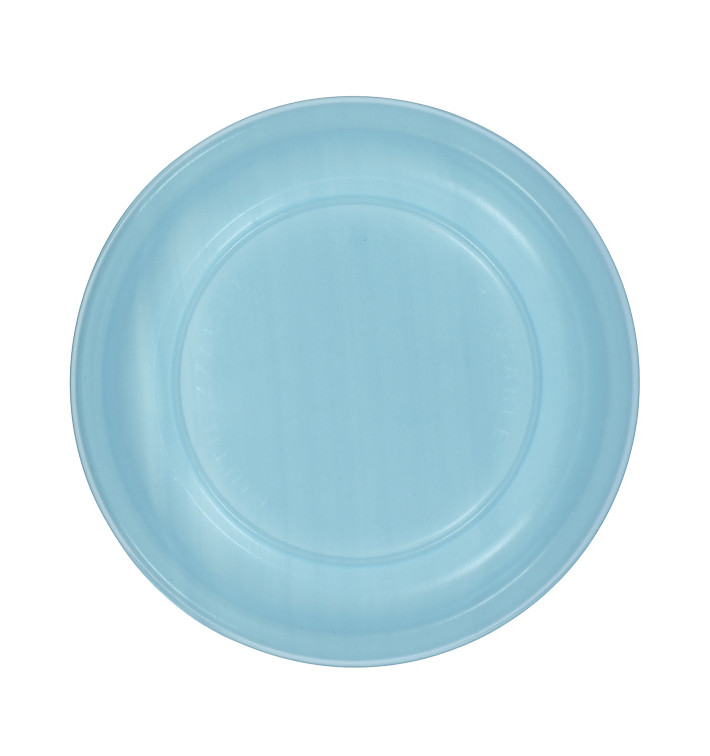 Assiette Plate Réutilisable Economique PS Bleu Clair Ø17cm (25 Utés) Assiette Plate Réutilisable Economique PS Bleu Clair Ø17cm (25 Utés)