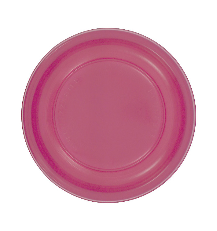 Herbruikbare Bord Economische PS Fuchsia Ø22cm (25 stuks) Herbruikbare Bord Economische PS Fuchsia Ø22cm (25 stuks)