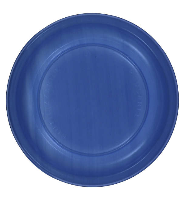 Assiette Plate Réutilisable Economique PS Bleu foncé Ø22cm (25 Utés)