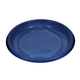 Assiette Plate Réutilisable Economique PS Bleu foncé Ø22cm (25 Utés)