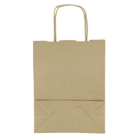 Sac en papier avec Anses Kraft 100g/m² 18+8x24cm (450 Utés)