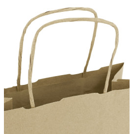Sac en papier avec Anses Kraft 100g/m² 18+8x24cm (25 Utés)