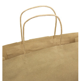 Sac en papier avec Anses Kraft 100g/m² 32+12x40cm (200 Utés)