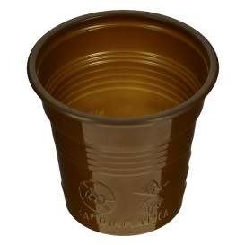 Gobelet Plastique PS Marron 80ml Ø5,7cm (50 Unités)