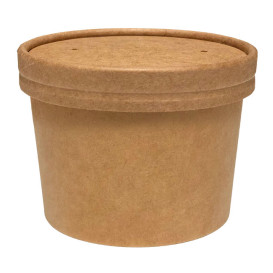 Couvercle en carton kraft pour pot en carton Ø9cm (25 Utés)