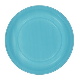 Assiette Plate Réutilisable Economique PS Turquoise Ø22cm (25 Utés)