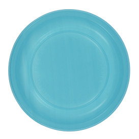 Assiette Plate Réutilisable Economique PS Turquoise Ø17cm (25 Utés)