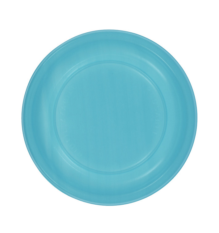 Assiette Plate Réutilisable Economique PS Turquoise Ø17cm (300 Utés)