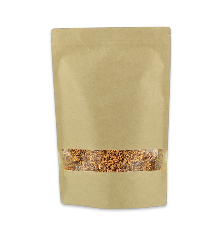 Sac DoyPack Kraft avec fermeture et fenêtre 20+10x30cm (50 Utés) Sac DoyPack Kraft avec fermeture et fenêtre 20+10x30cm (50 Utés)