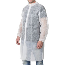 Wegwerp-laboratoriumjas Visitof Velcro wit XL 25gr (1 stuks) 