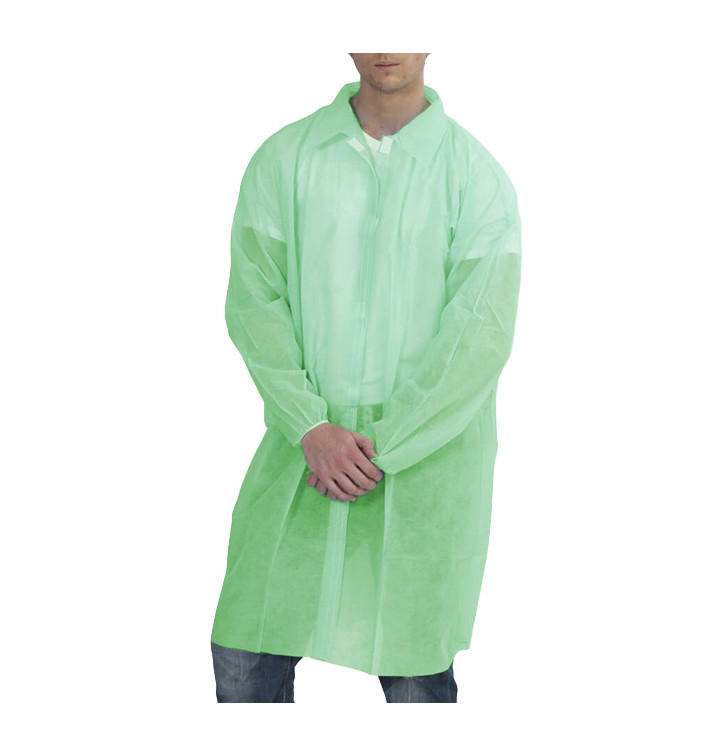 Blouse Visite PP non Tissé Velcro et Sans Poches Vert XL 25gr (1 Utés) Blouse Visite PP non Tissé Velcro et Sans Poches Vert XL 25gr (1 Utés)