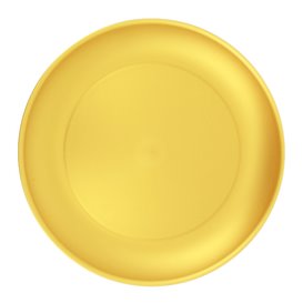 Assiette Réutilisable Durable PP Minéral Or Ø27,5cm (54 Utés)
