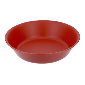 Assiette Réutilisable Durable PP Minéral Rouge Ø18cm (6 Utés)