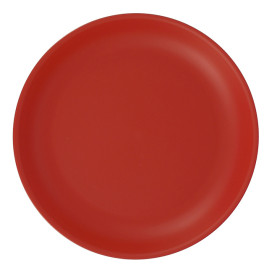 Assiette Réutilisable Durable PP Minéral Rouge Ø21cm (6 Utés)