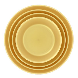Herbruikbare Bord Durable PP Mineraal Goud Ø27,5cm (6 stuks)