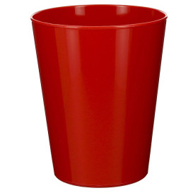 Gobelet Réutilisable Durable PP Minéral Rouge 330ml (6 Utés)