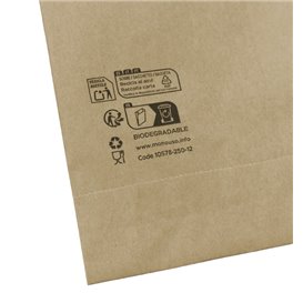 Sachets pour Frites Kraft Ingraissable 12x12cm (250 Utés)