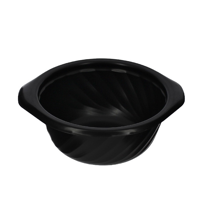 Plastic deli Container PP Rond vormig zwart 400ml Ø14,4cm (100 stuks) 