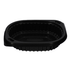 Barquette Rectangulaire PP Noir 250ml 142x111x31mm (640 Utés)