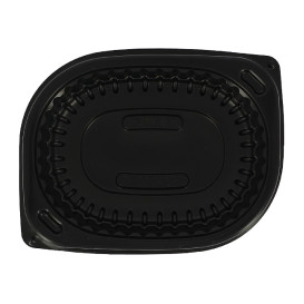 Barquette Rectangulaire PP Noir 450ml 142x111x60mm (640 Utés)
