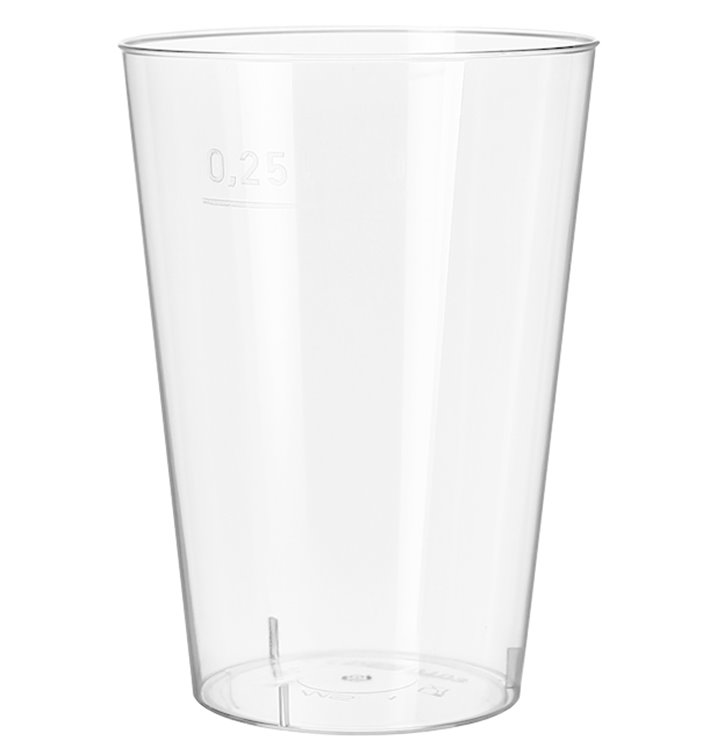 Plastic PS beker transparant 250 ml (50 stuks) Plastic PS beker transparant 250 ml (50 stuks)