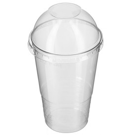 Plastic PP koepel Deksel gesloten Transp. Ø7,9cm (100 stuks)