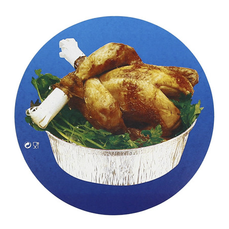 Couvercle Carton Récipient Rond poulet 1900ml (500 Unités)