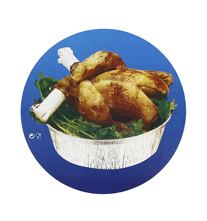 Couvercle Carton Récipient Rond 1900ml poulet (125 Unités) Couvercle Carton Récipient Rond 1900ml poulet (125 Unités)