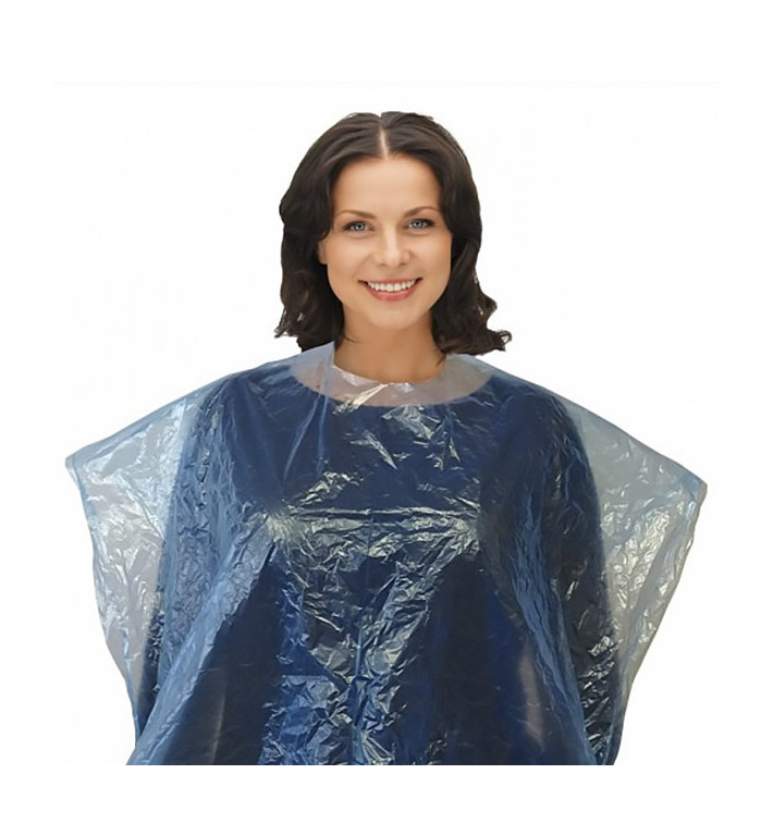 Cape de Protection Teinture en Polyéthylène Bleu (1000 Utés) Cape de Protection Teinture en Polyéthylène Bleu (1000 Utés)