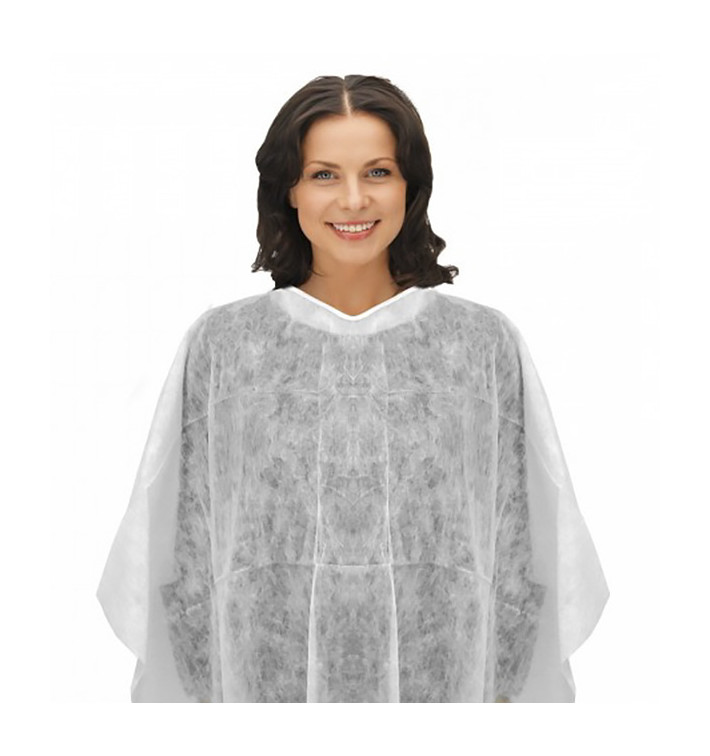 Cape pour Coupe de Cheveux en PP SMS Blanc (200 Utés) Cape pour Coupe de Cheveux en PP SMS Blanc (200 Utés)