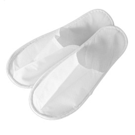 Chaussons en Polypropylène Fermé Blanc (50 Paires)