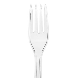 Herbruikbaar Plastic PS Vork Transparant 18cm (480 stuks)