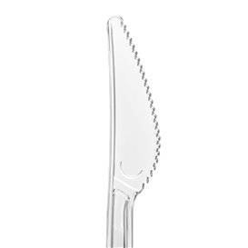 Couteau plastique PS Réutilisable Transparent 18cm (480 Utés)