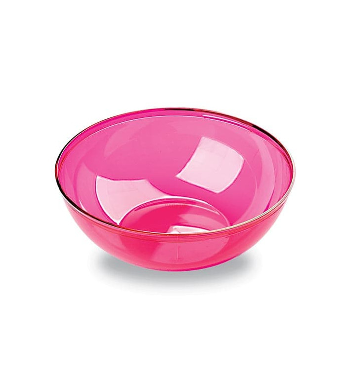 Plastic Kom PS Kristal Hard framboos 400ml Ø14cm Plastic Kom PS Kristal Hard framboos 400ml Ø14cm