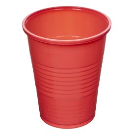 Plastic PS beker rood 200ml Ø7cm (1.500 stuks)