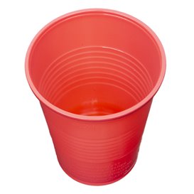 Plastic PS beker rood 200ml Ø7cm (50 stuks) 
